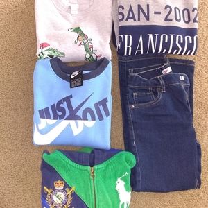 Boys sweatshirt and jeans
